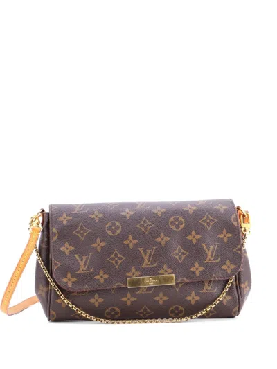 Pre-owned Louis Vuitton Favorite Handbag Monogram Canvas Mm Crossbody Bag In Brown