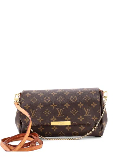 Pre-owned Louis Vuitton Favorite Handbag Monogram Canvas Mm Crossbody Bag In Brown