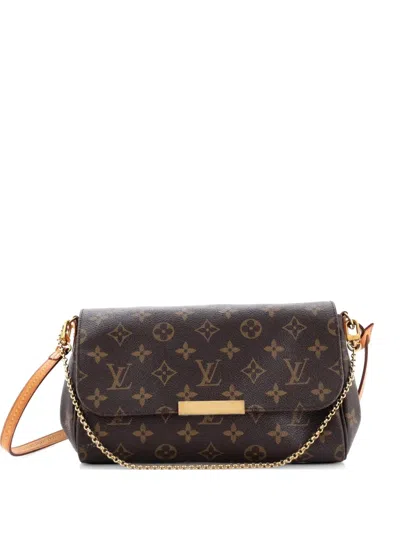 Pre-owned Louis Vuitton Favorite Handbag Monogram Canvas Mm Crossbody Bag In Brown