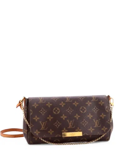 Pre-owned Louis Vuitton Favorite Handbag Monogram Canvas Mm Crossbody Bag In Brown