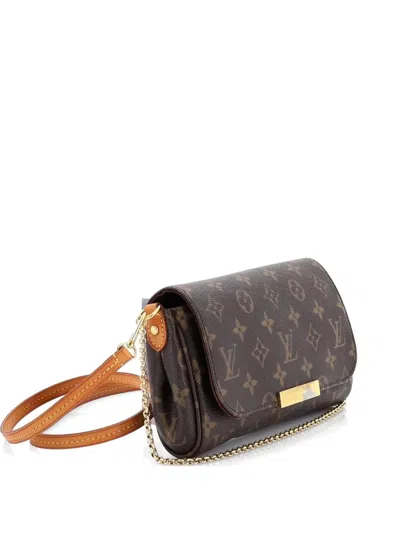 Pre-owned Louis Vuitton Favorite Handbag Monogram Canvas Pm Clutch Bag In Brown