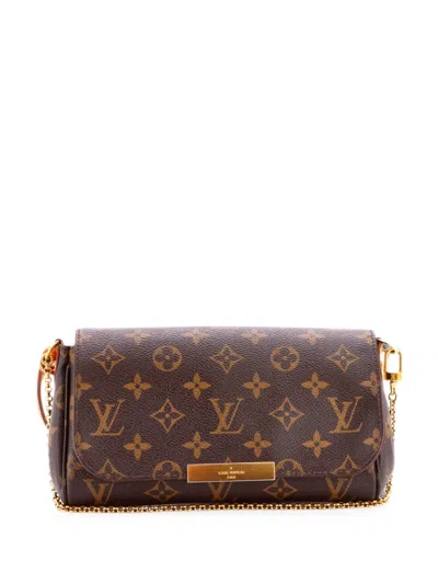 Pre-owned Louis Vuitton Favorite Handbag Monogram Canvas Pm Clutch Bag In Brown