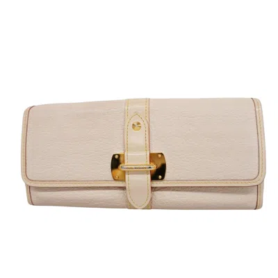 Pre-owned Louis Vuitton Favorite Leather Wallet () In White