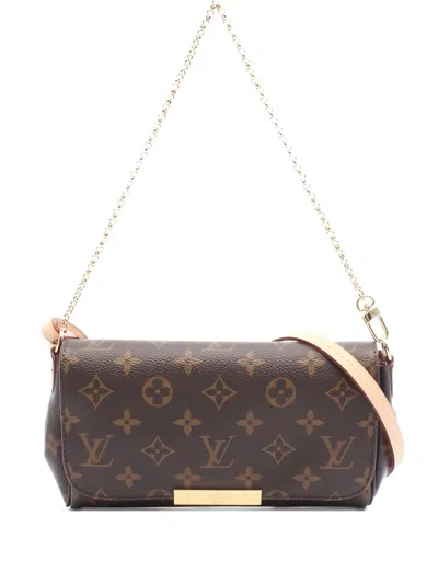 Pre-owned Louis Vuitton Favorite Pm Chain-strap Shoulder Bag In Brown