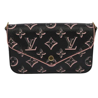 Pre-owned Louis Vuitton Felicie Black Canvas Clutch Bag ()