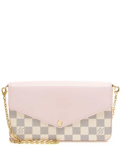 Pre-owned Louis Vuitton Felicie Damier Azur Canvas Wallet