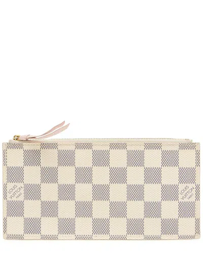 Pre-owned Louis Vuitton Felicie Damier Azur Canvas Wallet