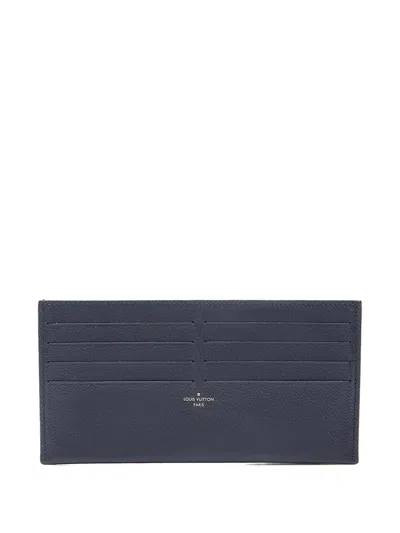 Pre-owned Louis Vuitton Felicie Insert Monogram Cardholder In Blue