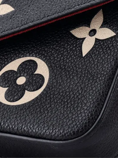 Pre-owned Louis Vuitton Felicie Pochette Bicolor Monogram Empreinte Giant Crossbody Bag In Black