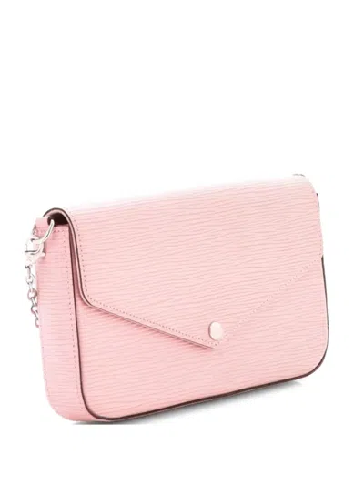 Pre-owned Louis Vuitton Felicie Pochette Epi Leather Crossbody Bag In Pink