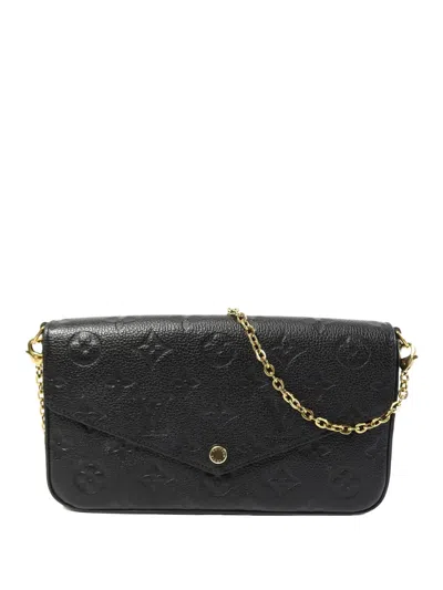 Pre-owned Louis Vuitton Félicie Pochette Monogram Empreinte Cross Body Bag In Black