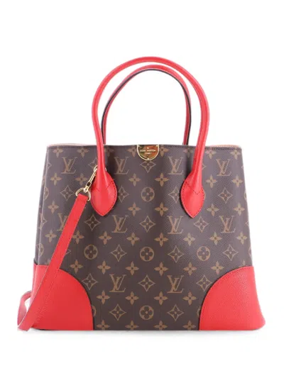 Pre-owned Louis Vuitton Flandrin Handbag Monogram Canvas And Leather Tote Bag In Brown