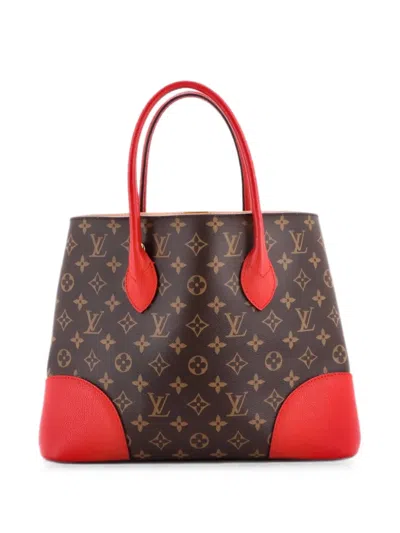 Pre-owned Louis Vuitton Flandrin Handbag Monogram Canvas And Leather Tote Bag In Brown