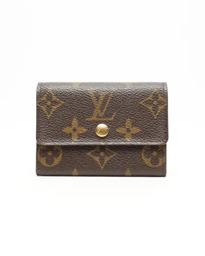 Pre-owned Louis Vuitton Flap Card Holder In Brown