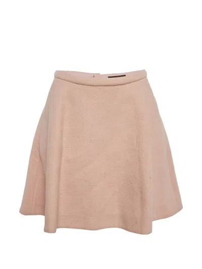Pre-owned Louis Vuitton Flared Mini Skirt In Pink