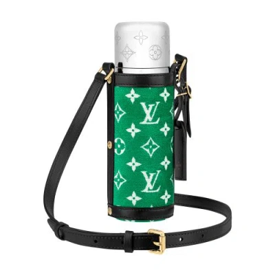 Louis Vuitton Flask Holder Monogram Velvet In Vert