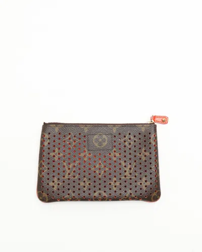 Pre-owned Louis Vuitton Flat Pouch In Brown
