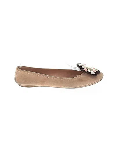 Pre-owned Louis Vuitton Flats In Tan
