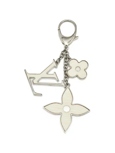Pre-owned Louis Vuitton Fleur De Epi Bag Charm In Silver