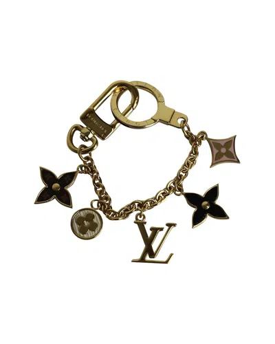 Louis Vuitton Fleur De Monogram Bag Charm (authentic Pre-loved) In Gold