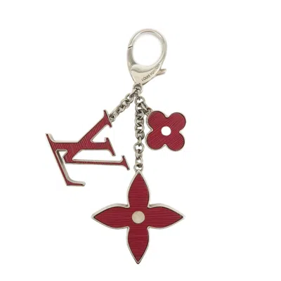 Pre-owned Louis Vuitton Fleur D'epi Bag Charm Resin And Brass Burgundy Metal Charms And Keychains Accessory (p