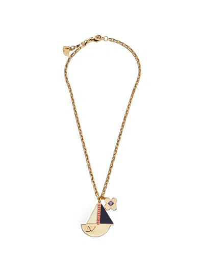 Pre-owned Louis Vuitton Float Your Boat Pendant Necklace In 金色