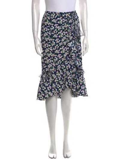 Pre-owned Louis Vuitton Floral Mini Dress In Blue