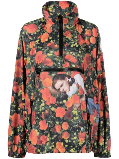 Pre-owned Louis Vuitton  Floral Print Half-zip Jacket In Multicolour