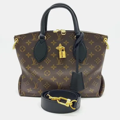 Pre-owned Louis Vuitton Floral Zipper Pm Tote Bag In Brown