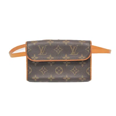 Pre-owned Louis Vuitton Florentine Brown Canvas Clutch Bag ()