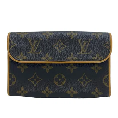 Pre-owned Louis Vuitton Florentine Leather Clutch Bag () In Brown