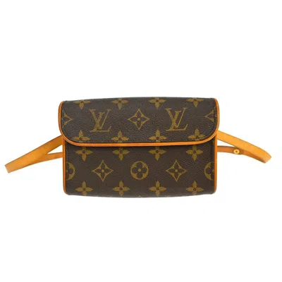 Pre-owned Louis Vuitton Florentine Monogram Brown Canvas Clutche & Pouche Bag ()