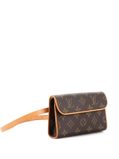 Pre-owned Louis Vuitton Florentine Waist Bag Monogram Canvas Belt Bag In Brown