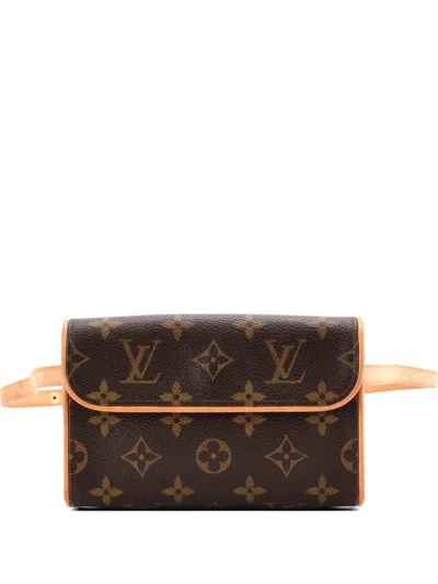 Pre-owned Louis Vuitton Florentine Waist Bag Monogram Canvas Belt Bag In Brown