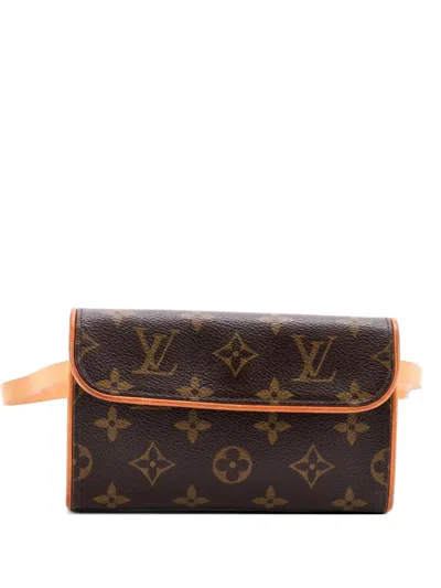Pre-owned Louis Vuitton Florentine Waist Bag Monogram Canvas Belt Bag In Brown