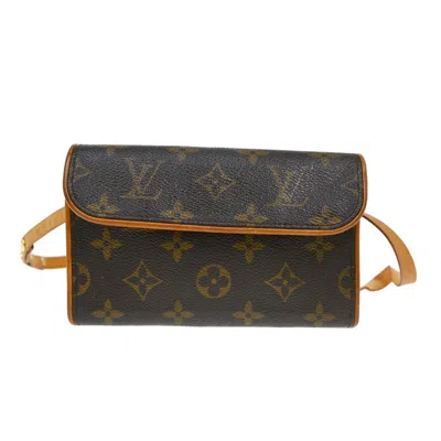 Pre-owned Louis Vuitton Florentine Waist Bag Monogram Canvas Brown Canvas Clutche & Pouche Bag ()
