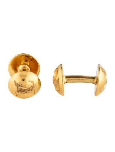 Pre-owned Louis Vuitton Flower Bouton De Manchette Cufflinks In Multicolor