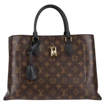 Pre-owned Louis Vuitton Flower Canvas Tote Bag () In Black