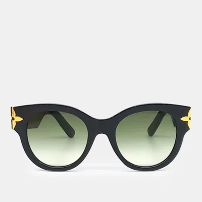Pre-owned Louis Vuitton Flower Edge Black/gold Khaki Tone Sunglasses