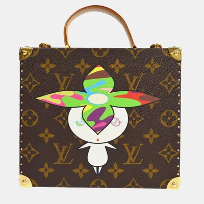 Pre-owned Louis Vuitton Flower Hat Man Jewelry Box Takashi Murakami In Brown