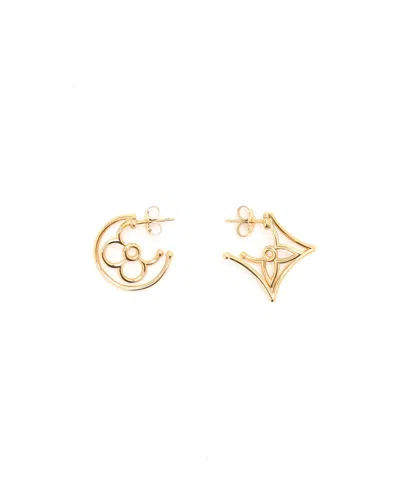 Pre-owned Louis Vuitton Flowergram Earrings In Gold