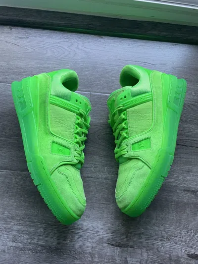 Pre-owned Louis Vuitton Fluorescent Green Trainer Sneaker