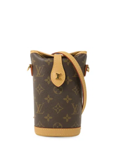 Pre-owned Louis Vuitton Fold Me Monogram Bucket Bag In Brown