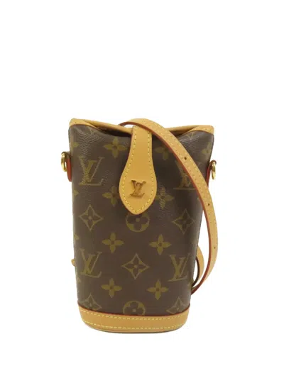 Pre-owned Louis Vuitton Fold Me Monogram Pouch Shoulder Bag In Brown