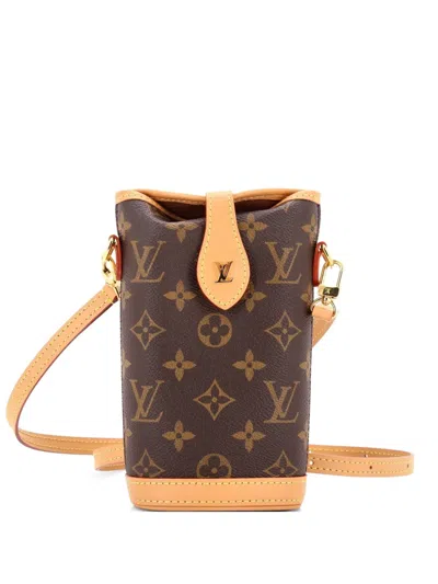 Pre-owned Louis Vuitton Fold Me Pouch Monogram Canvas Crossbody Bag In Brown