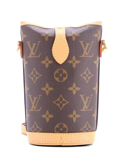 Pre-owned Louis Vuitton Fold Me Pouch Monogram Canvas Crossbody Bag In Brown