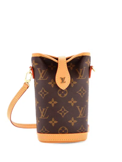 Pre-owned Louis Vuitton Fold Me Pouch Monogram Canvas Crossbody Bag In Brown