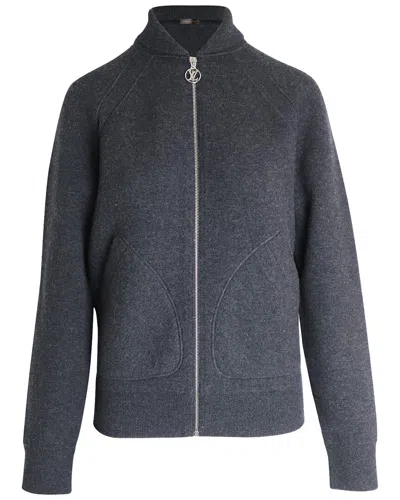 Louis Vuitton Forever Front Zip Bomber Jacket In Gray