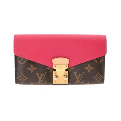 Pre-owned Louis Vuitton Freesia Monogram Monogram Leather Long Wallet (bi-fold) ()