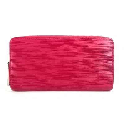 Pre-owned Louis Vuitton Freesia Pink Epi Leather Long Wallet (bi-fold) () In Multi